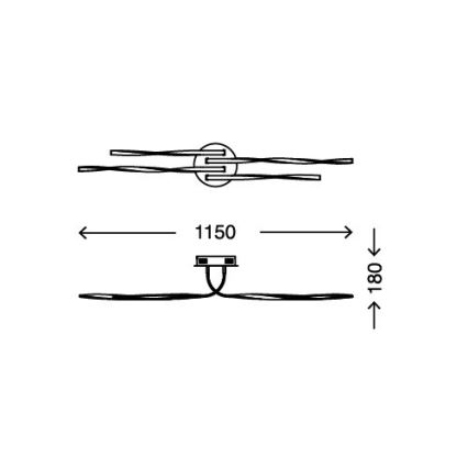 Briloner 3340-042 - LED Plafon ściemnialny TWIN 4xLED/7,5W/230V