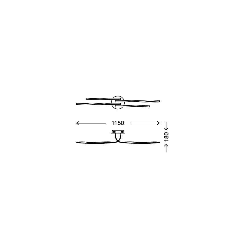Briloner 3340-042 - LED Plafon ściemnialny TWIN 4xLED/7,5W/230V