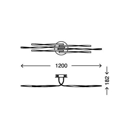 Briloner 3340-062 - LED Plafon ściemnialny TWIN 6xLED/7,5W/230V