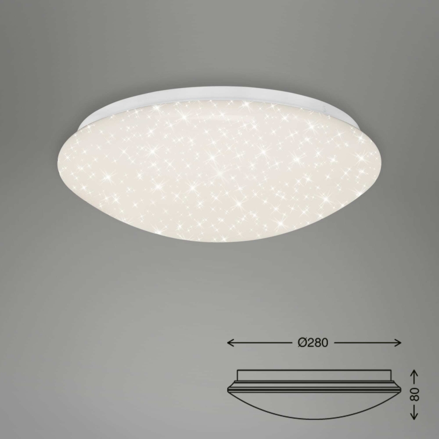 Briloner 3373-016 - LED ściemnialna lampa sufitowa STARRY LED/15W/230V 3000-6500K śr. 28 cm biała + pilot zdalnego sterowania