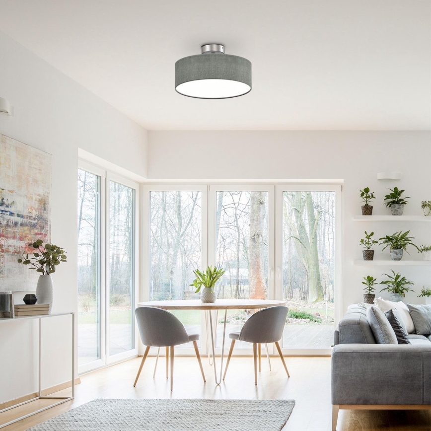 Briloner 3375-024 - Lampa sufitowa 1xE27/40W/230V śr. 30 cm szara