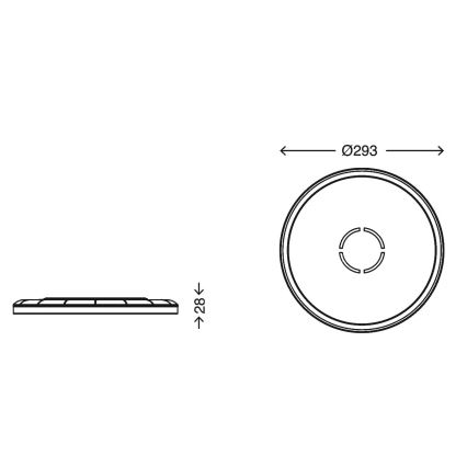 Briloner 3391-014 - LED Plafon FREE LED/18W/230V śr. 29 cm