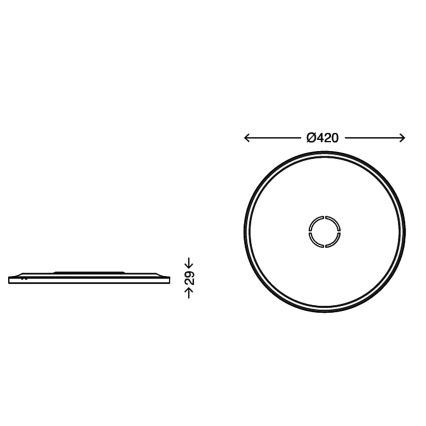 Briloner 3392-015 - LED Plafon FREE LED/22W/230V śr. 42 cm