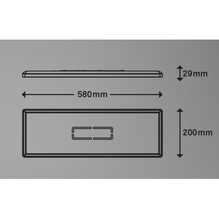 Briloner 3394-014 - LED Plafon FREE LED/22W/230V 58x20 cm