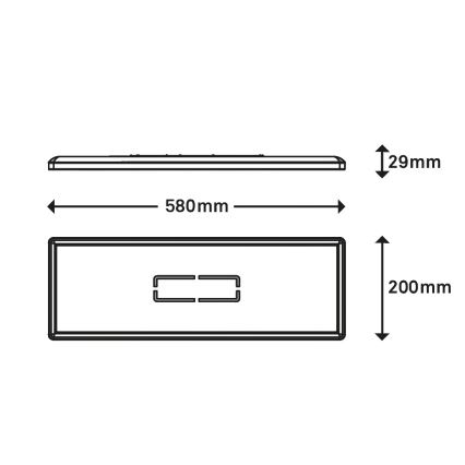 Briloner 3394-015 - LED Plafon FREE LED/22W/230V 58x20 cm