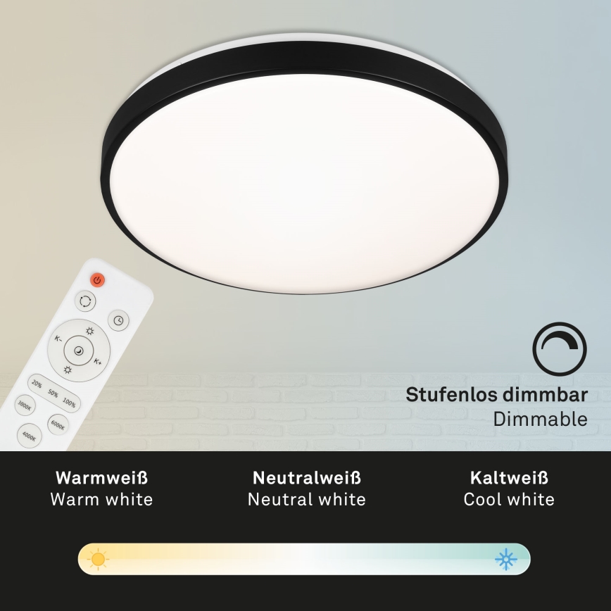 Briloner 3430-015 - LED Plafon ściemnialny MANNY LED/48W/230V + pilot zdalnego sterowania