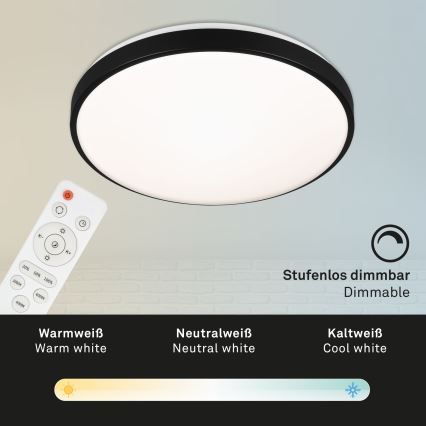 Briloner 3430-015 - LED regulowane oświetlenie sufitowe MANNY LED/48W/230V + pilot zdalnego sterowania