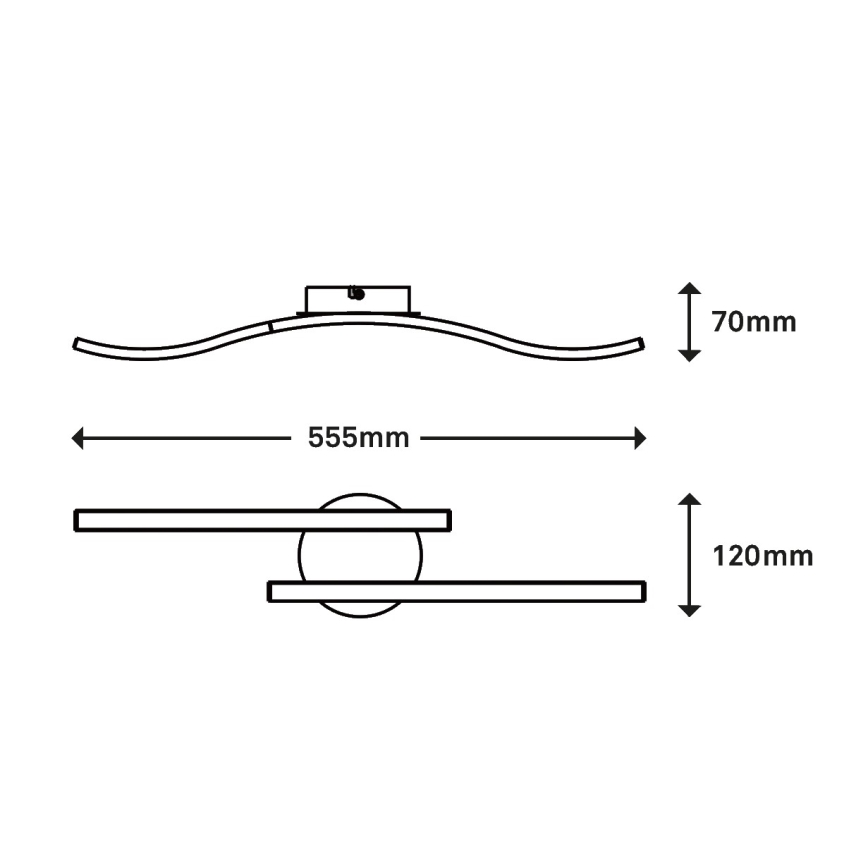 Briloner 3449-015 - LED Żyrandol natynkowy GO 2xLED/6W/230V