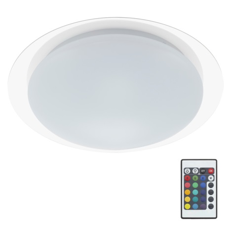 Briloner 3493-016 - LED RGB Plafon ściemnialny 1xLED/12W/230V + zdalne sterowanie IP44