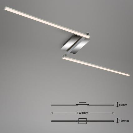 Briloner 3500-018 - LED Żyrandol natynkowy STAFF 2xLED/6W/230V