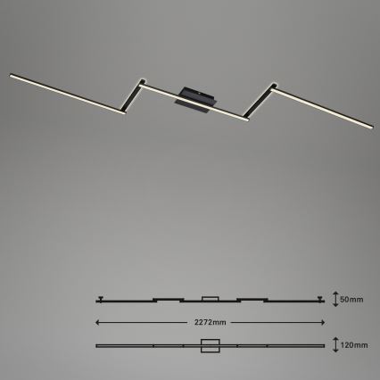 Briloner 3501-015 - LED Żyrandol natynkowy STAFF 5xLED/4,8W/230V czarny