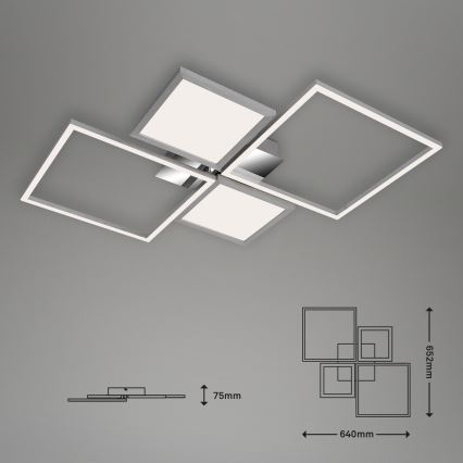 Briloner 3530-018 - LED Ściemnialny żyrandol natynkowy FRAME LED/40W/230V 3000-6500K + pilot zdalnego sterowania