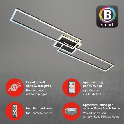 Briloner 3538-015 - LED Żyrandol ściemnialny FRAME 2xLED/20W/230V 2700-6500K Wi-Fi Tuya + pilot zdalnego sterowania