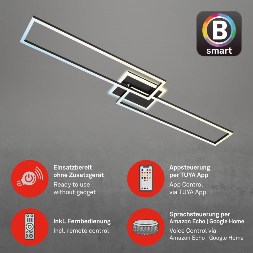 Briloner 3538-015 - LED Żyrandol ściemnialny FRAME 2xLED/20W/230V 2700-6500K Wi-Fi Tuya + pilot zdalnego sterowania