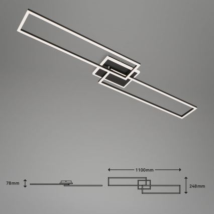 Briloner 3538-015 - LED Żyrandol ściemnialny FRAME 2xLED/20W/230V 2700-6500K Wi-Fi Tuya + pilot zdalnego sterowania