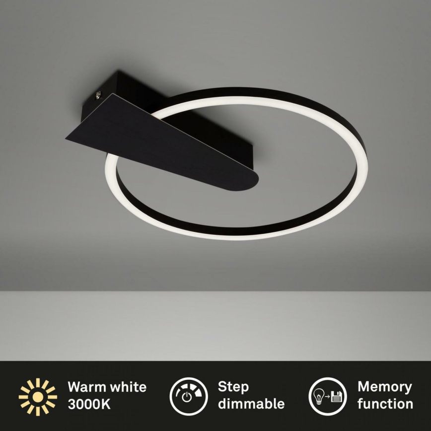 Briloner 3542-015 - LED regulowane oświetlenie sufitowe NICO LED/12W/230V czarny