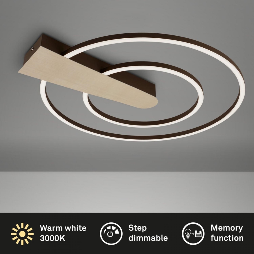 Briloner 3543-017 - LED Plafon ściemnialny NICO LED/25W/230V złoty