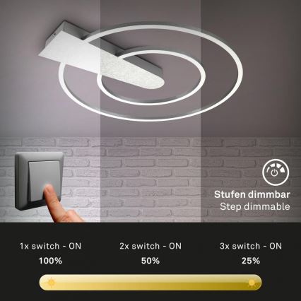 Briloner 3543-018 - LED Plafon ściemnialny NICO LED/25W/230V matowy chrom