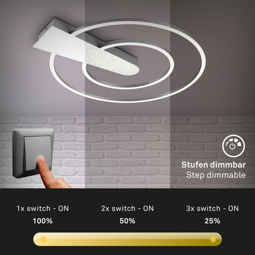 Briloner 3543-018 - LED Plafon ściemnialny NICO LED/25W/230V matowy chrom