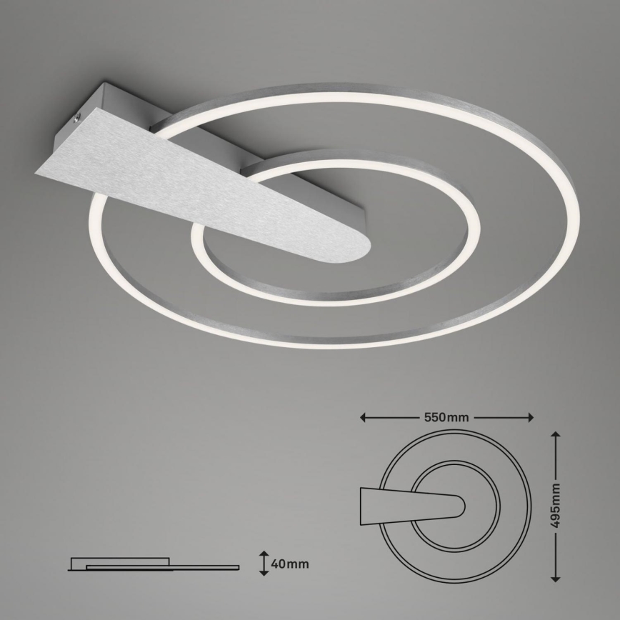 Briloner 3543-018 - LED Plafon ściemnialny NICO LED/25W/230V matowy chrom