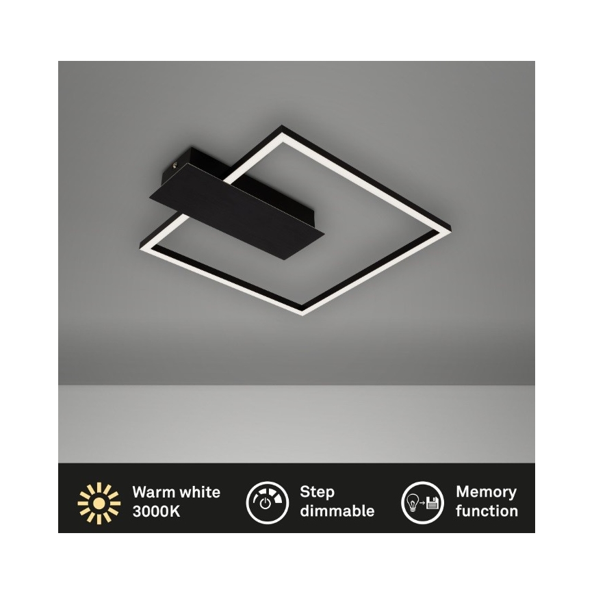 Briloner 3544-015 - LED Plafon ściemnialny NICO LED/12W/230V czarny
