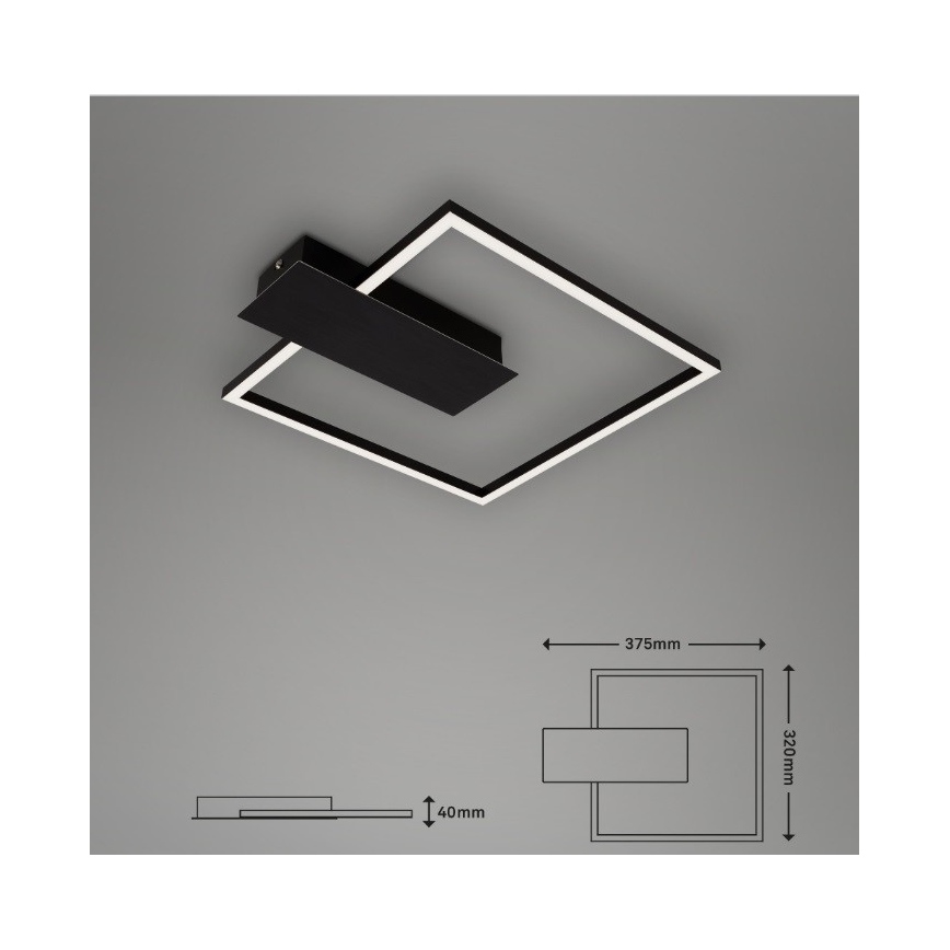 Briloner 3544-015 - LED Plafon ściemnialny NICO LED/12W/230V czarny