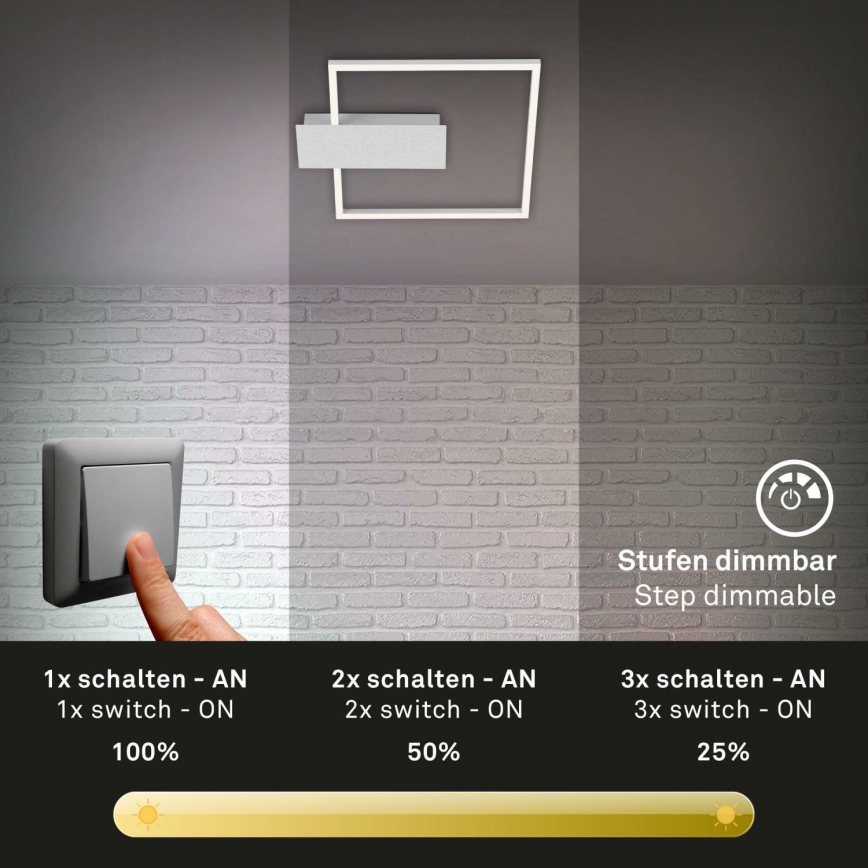 Briloner 3544-018 - LED Plafon ściemnialny NICO LED/12W/230V matowy chrom