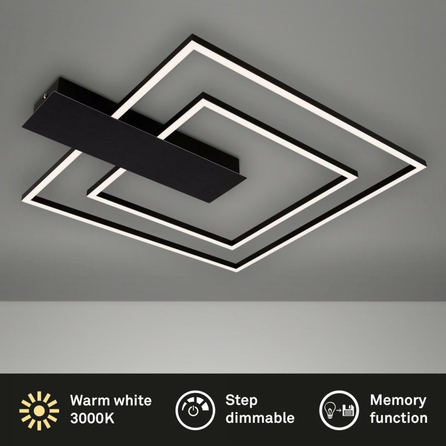 Briloner 3545-015 - LED Plafon ściemnialny NICO LED/25W/230V czarny