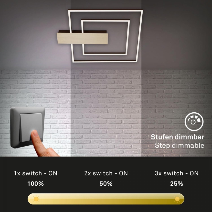Briloner 3545-017 - LED Plafon ściemnialny NICO LED/25W/230V złoty