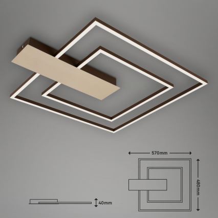 Briloner 3545-017 - LED Plafon ściemnialny NICO LED/25W/230V złoty