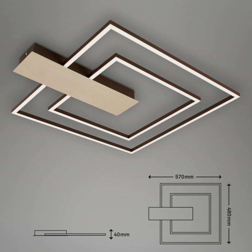 Briloner 3545-017 - LED Plafon ściemnialny NICO LED/25W/230V złoty