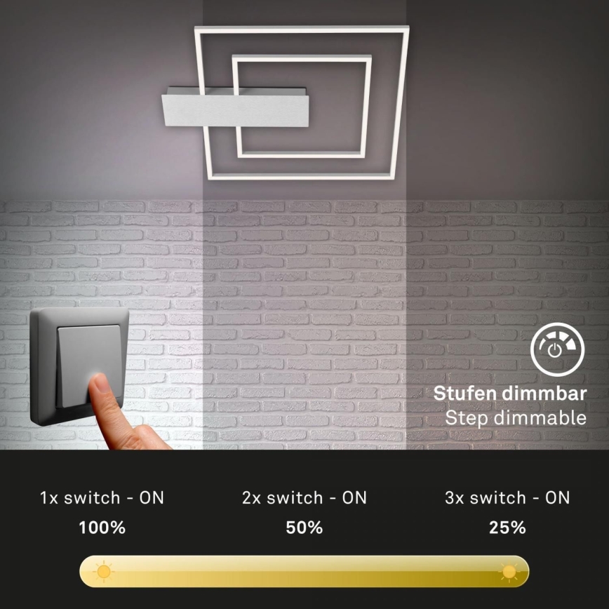 Briloner 3545-018 - LED Plafon ściemnialny NICO LED/25W/230V matowy chrom
