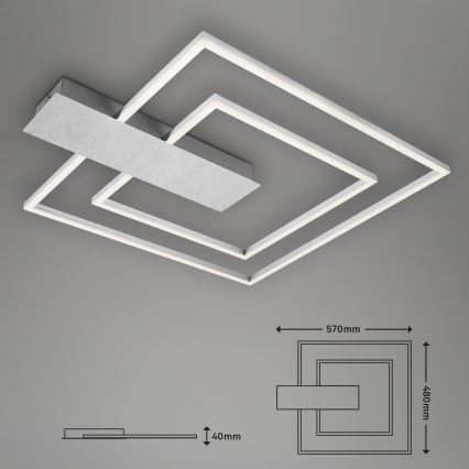 Briloner 3545-018 - LED Plafon ściemnialny NICO LED/25W/230V matowy chrom