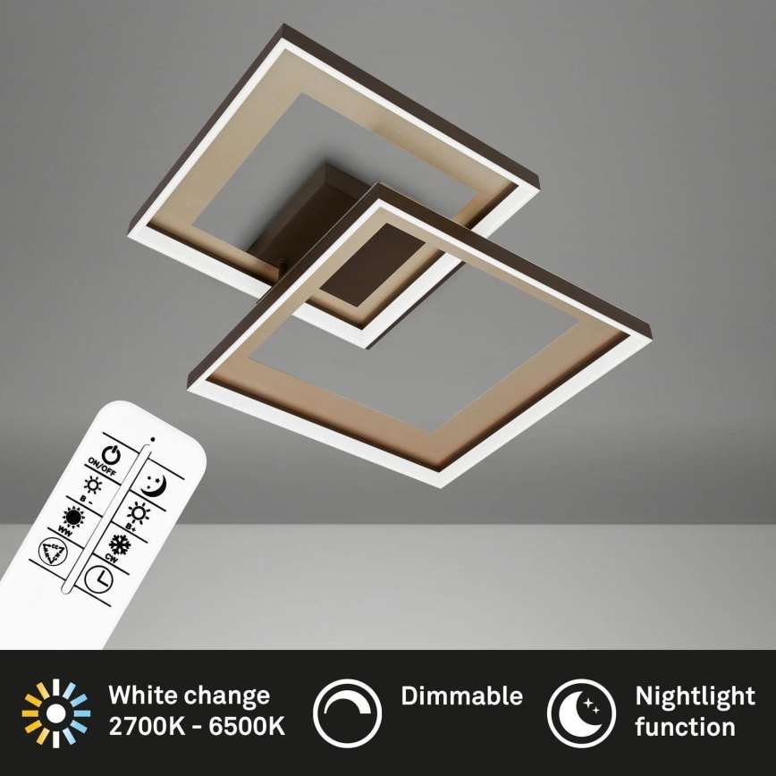 Briloner 3567-017 - LED Ściemnialna lampa sufitowa LED/25W/230V 3000-6500K 56,8x48cm + pilot zdalnego sterowania