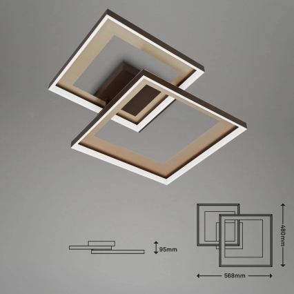 Briloner 3567-017 - LED Ściemnialna lampa sufitowa LED/25W/230V 3000-6500K 56,8x48cm + pilot zdalnego sterowania