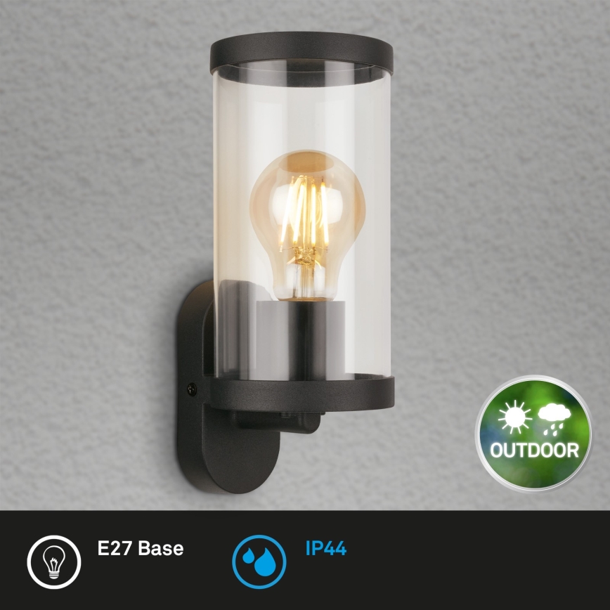 Briloner 3600-015 - Kinkiet zewnętrzny KAIRO 1xE27/12W/230V IP44 czarny