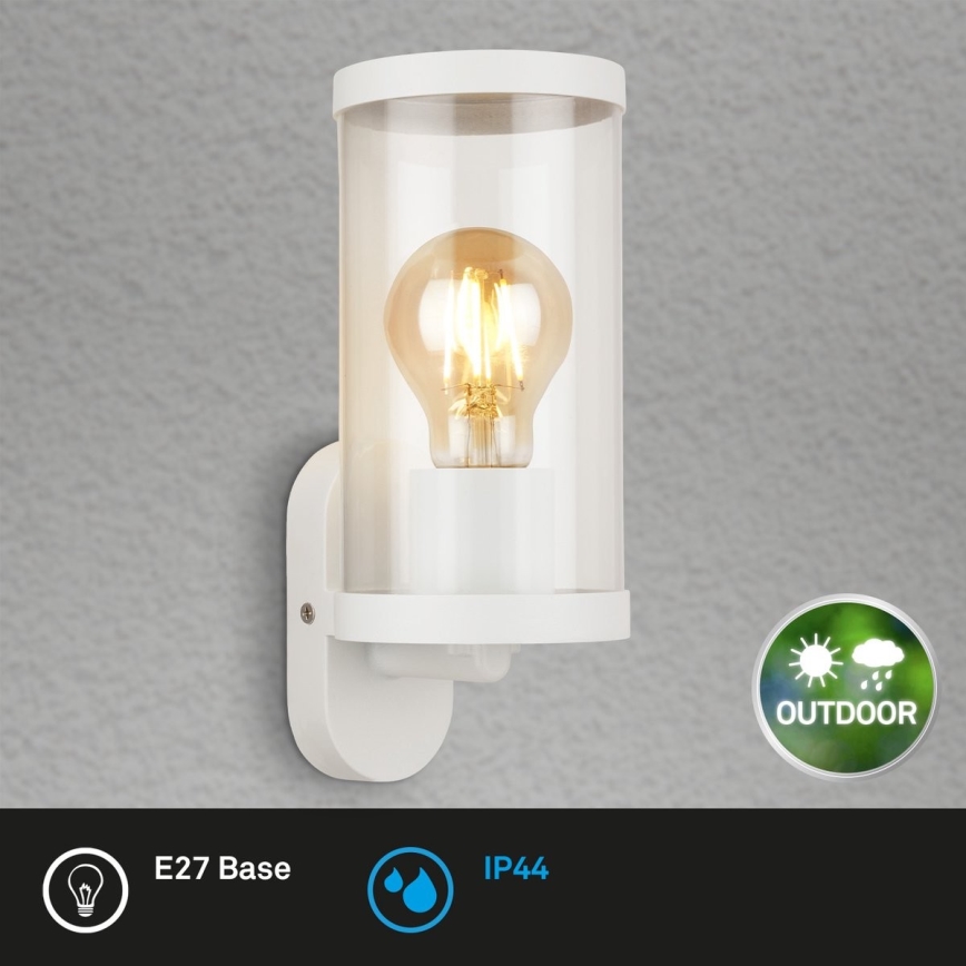 Briloner 3600-016 - Kinkiet zewnętrzny KAIRO 1xE27/12W/230V IP44 biały