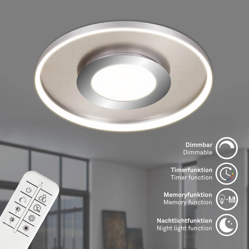 Briloner 3640-012 - LED Plafon ściemnialny LED/25W/230V 2700-6500K + pilot zdalnego sterowania