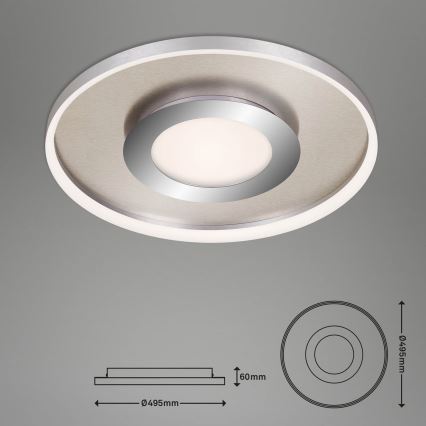 Briloner 3640-012 - LED Plafon ściemnialny LED/25W/230V 2700-6500K + pilot zdalnego sterowania