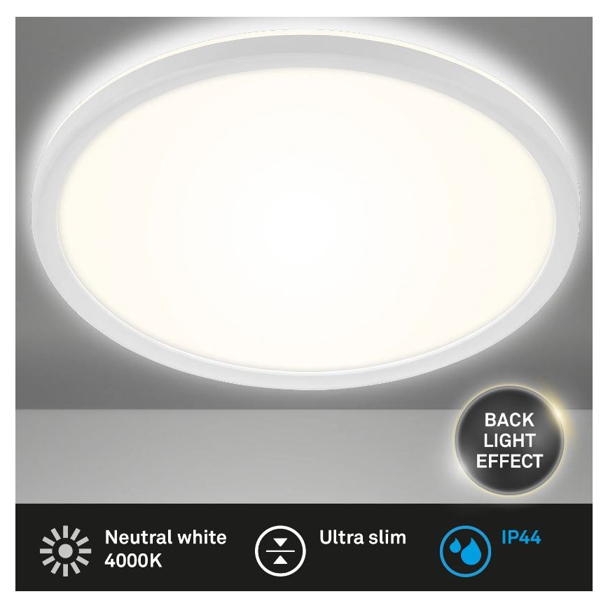Briloner 3642-416 - LED Plafon łazienkowy SLIM LED/19W/230V IP44 białe
