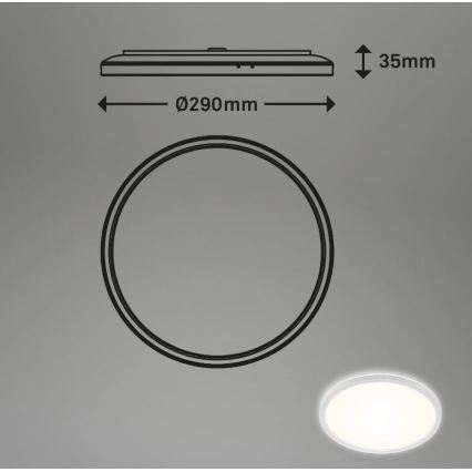 Briloner 3642-416 - LED Plafon łazienkowy SLIM LED/19W/230V IP44 białe