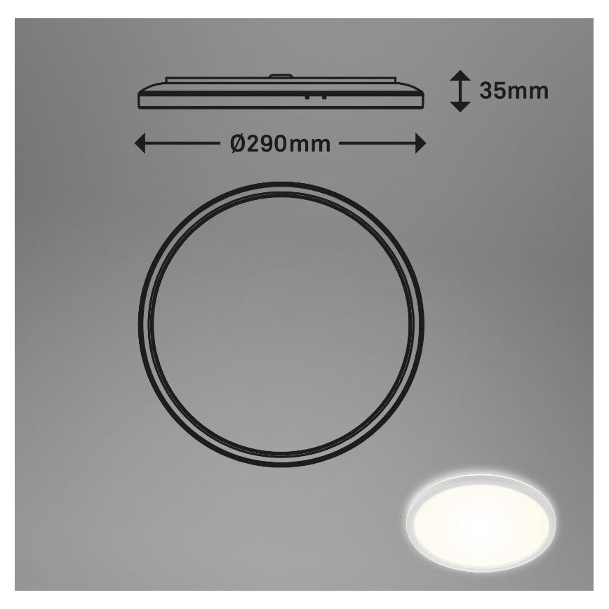 Briloner 3642-416 - LED Plafon łazienkowy SLIM LED/19W/230V IP44 białe
