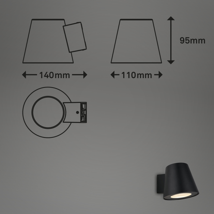 Briloner 3645-015 - LED Kinkiet zewnętrzny NEAPEL 1xGU10/4,9W/230V IP44