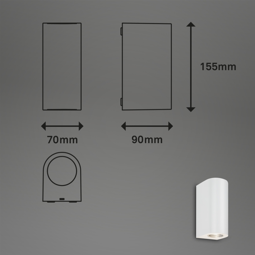 Briloner 3648-026 - LED Kinkiet zewnętrzny UP&DOWN 2xGU10/4,7W/230V IP44