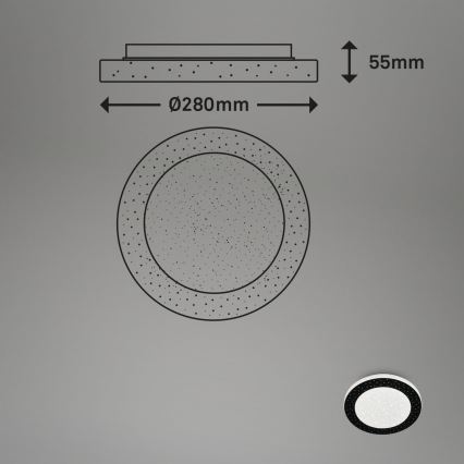 Briloner 3693-015 - LED Plafon łazienkowy LED/15W/230V IP44 4000K śr. 28 cm
