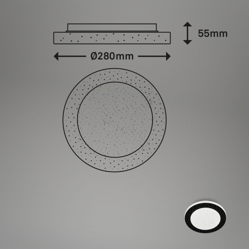 Briloner 3693-015 - LED Plafon łazienkowy LED/15W/230V IP44 4000K śr. 28 cm