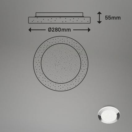 Briloner 3693-018 - LED Plafon łazienkowy LED/15W/230V IP44 4000K śr. 28 cm