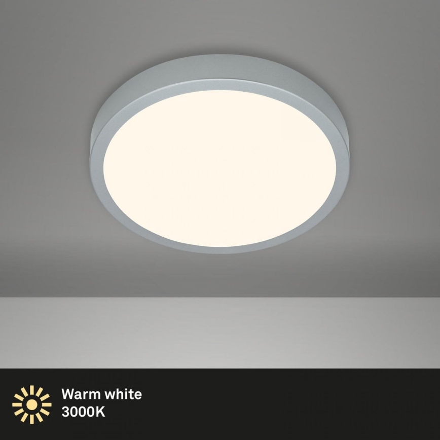 Briloner 3700-014 - LED Plafon RUNA LED/16W/230V 3000K śr. 28 cm srebrny