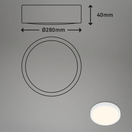 Briloner 3700-016 - LED Plafon RUNA LED/16W/230V 3000K śr. 28 cm biały