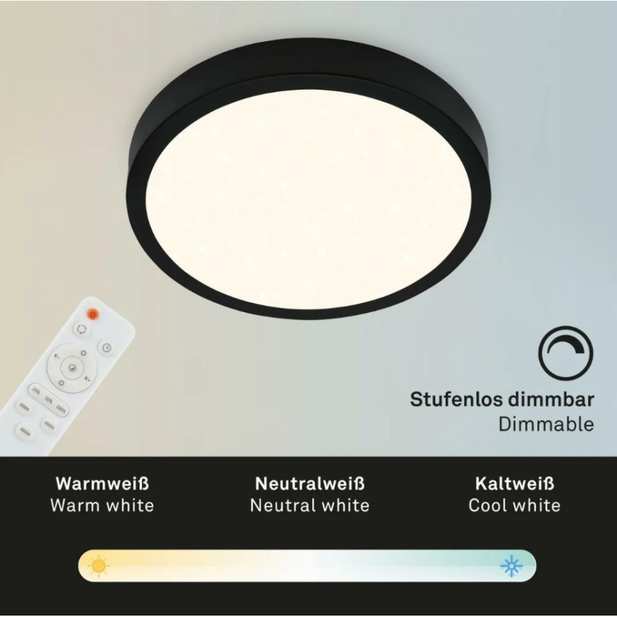 Briloner 3701-015 - LED regulowane oświetlenie sufitowe RUNA LED/18W/230V 2700-6500K + pilot zdalnego sterowania